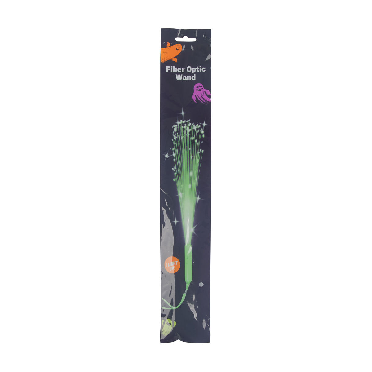 Halloween Light-Up Fiber Optic Wand, 3 Assorted Colors