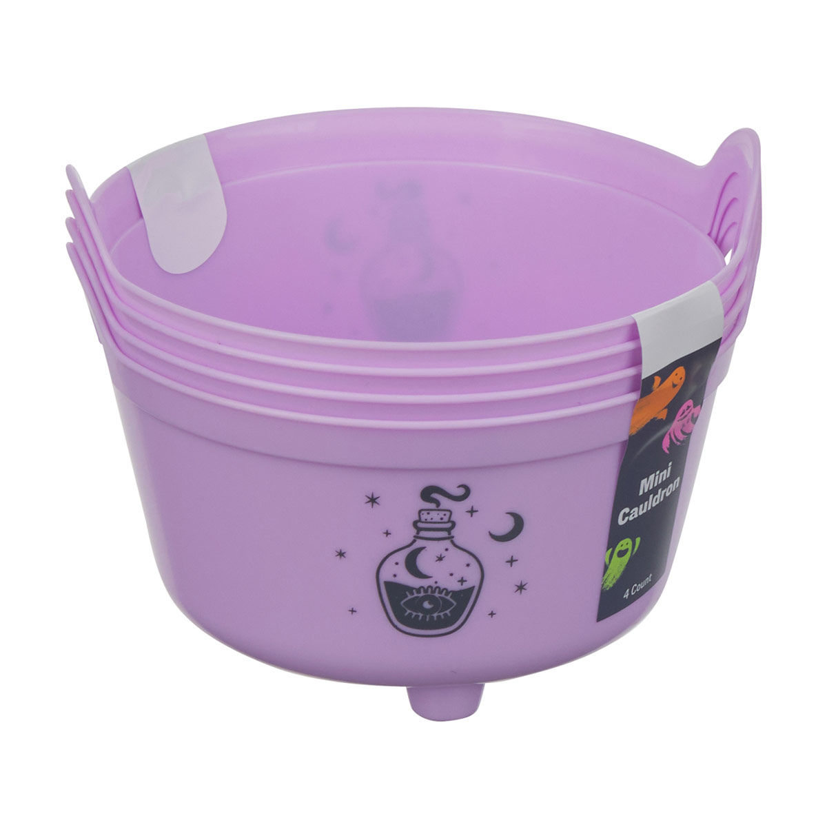 Halloween-Purple-Printed-Mini-Cauldron,-4-ct