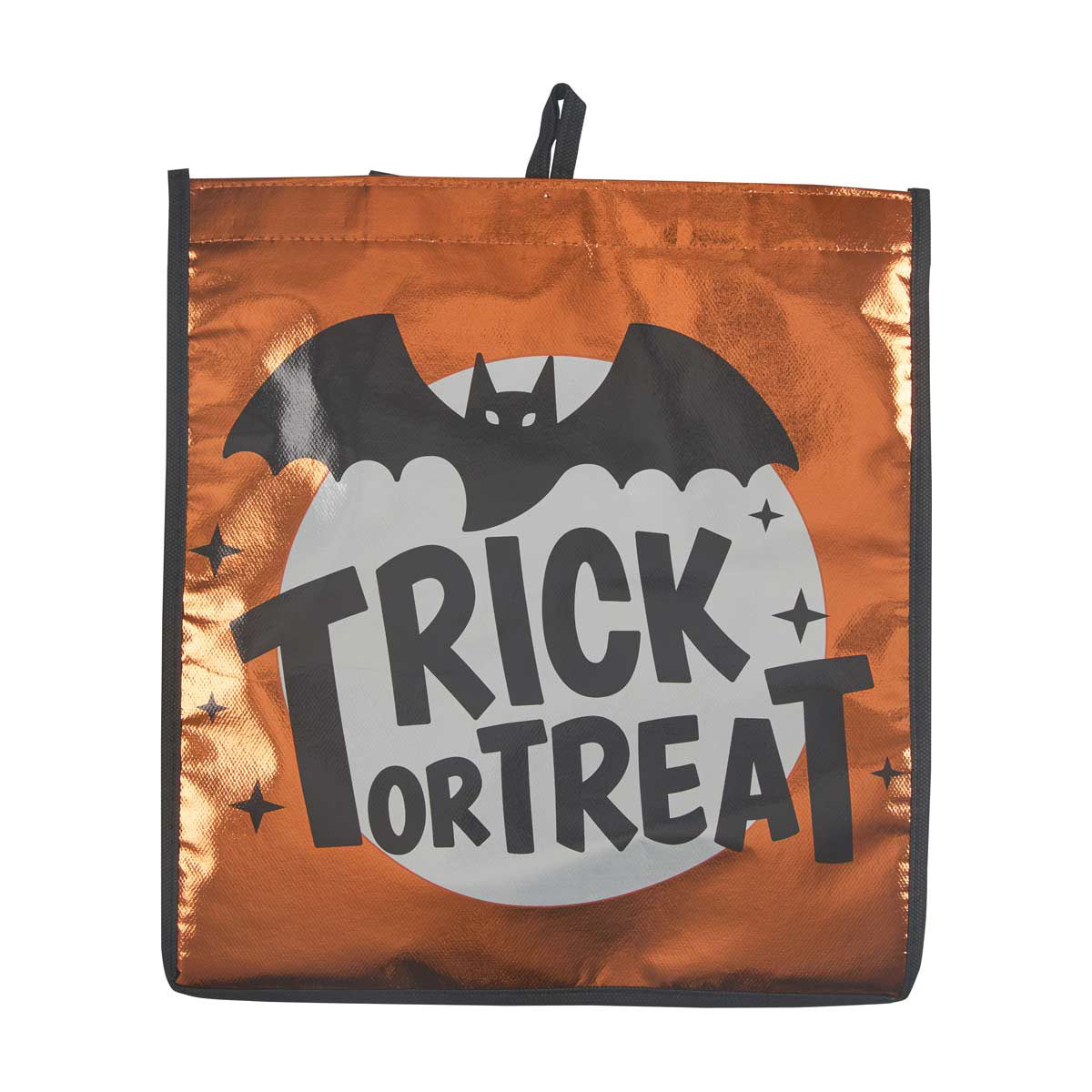 Halloween Orange Reflective Trick or Treat Tote Bag, 12x14 in