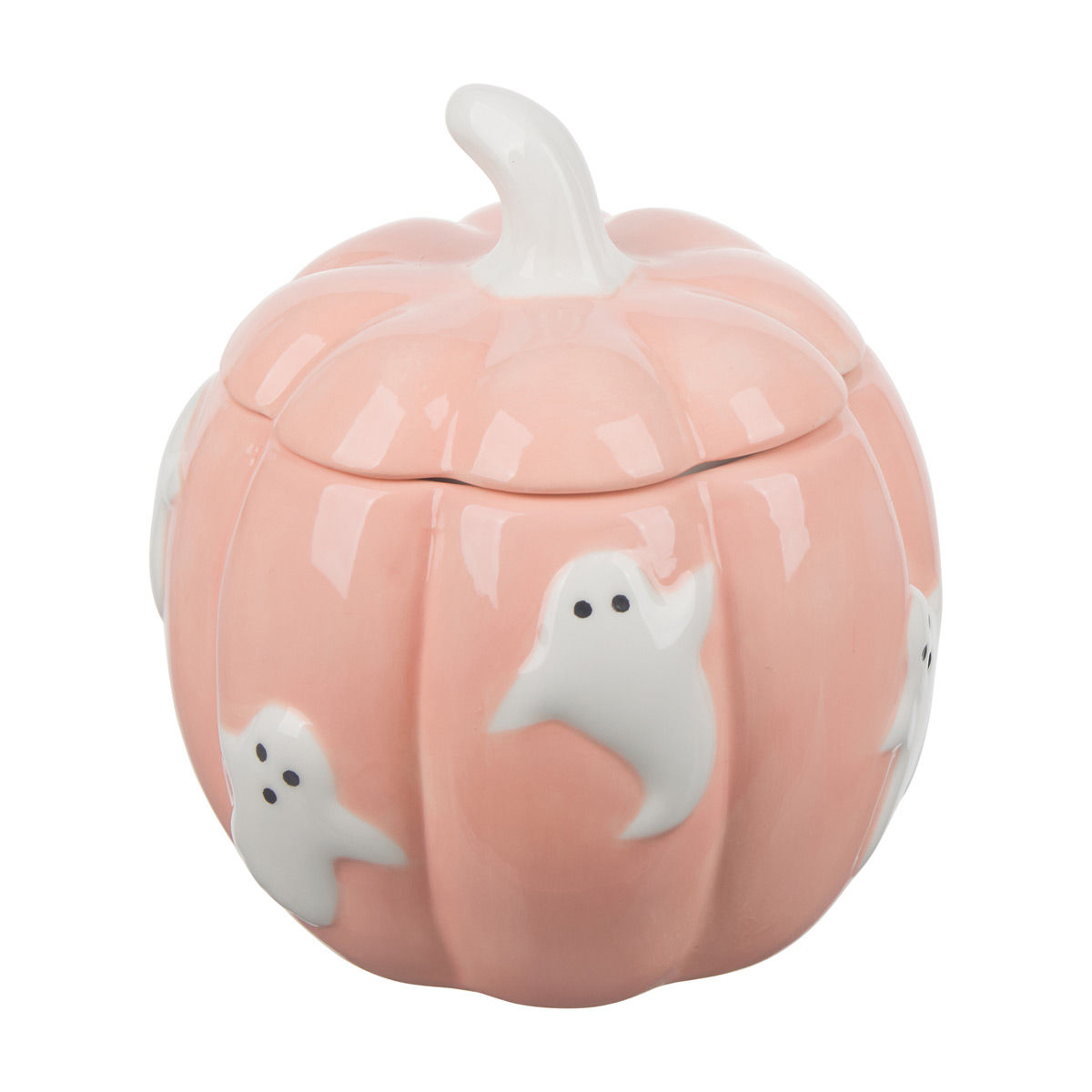 Halloween-Pumpkin-Shaped-Storage-Canister,-2-Assorted-Colors