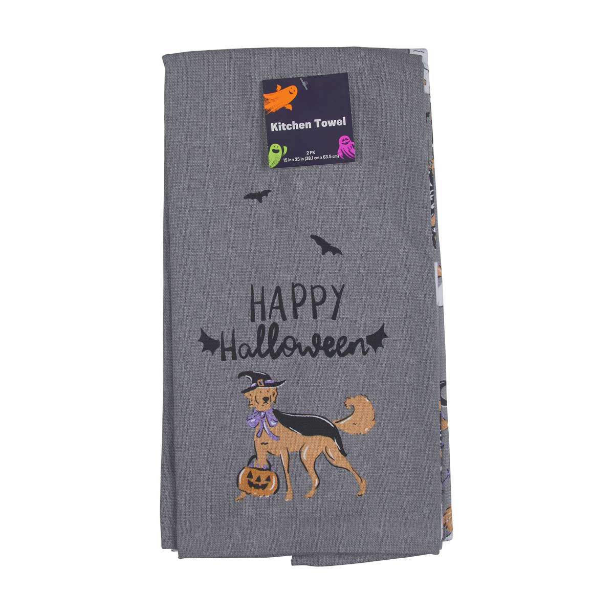 Halloween Harvest 'Happy Halloween' Printed Kitchen Towel, 15x25 in, 2 ct