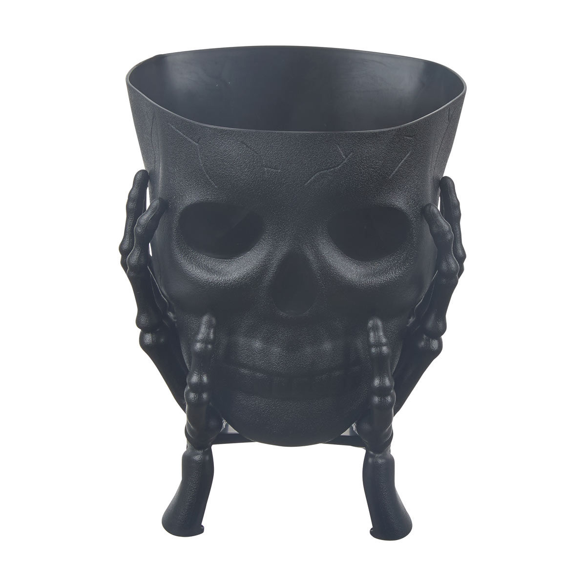 Halloween-Skull-Shaped-Candy-Bowl,-3-Assorted-Colors