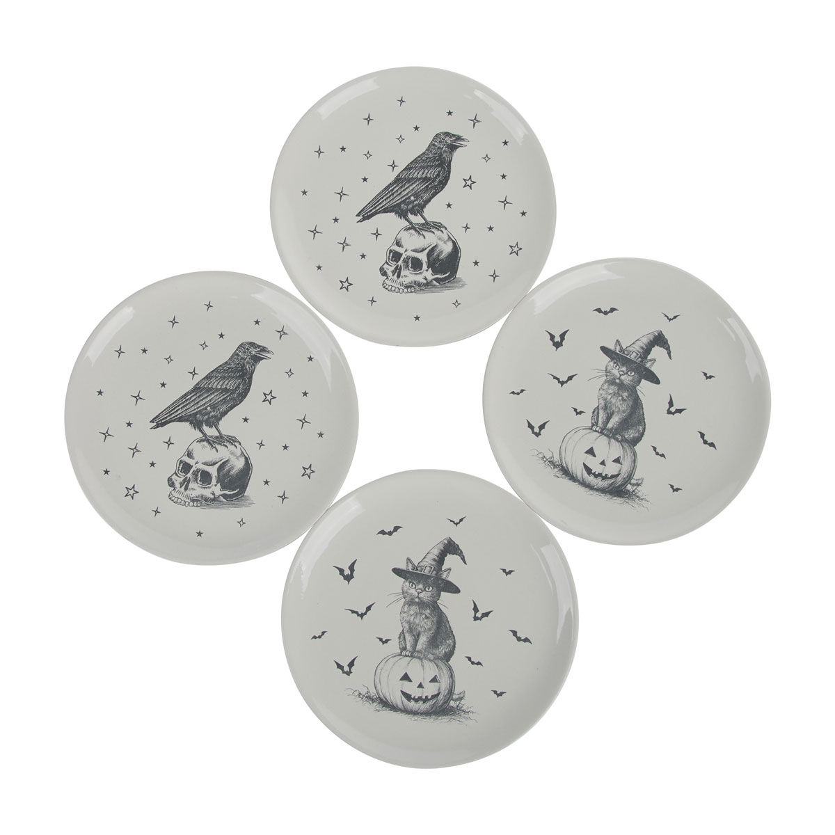 Halloween Printed Small Plates, 4 ct