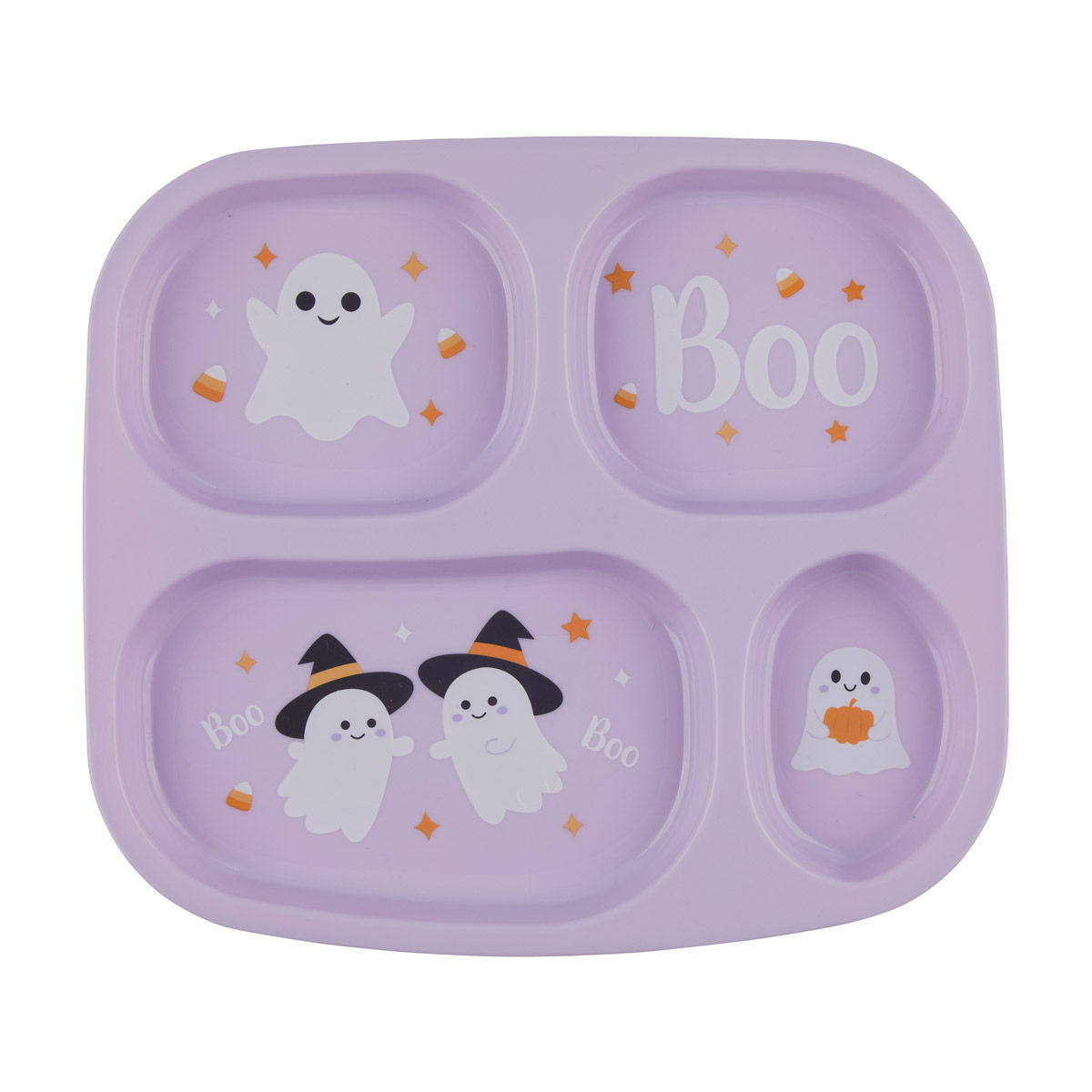 Halloween Purple Spooky Characters Printed Kids Lunch Tray