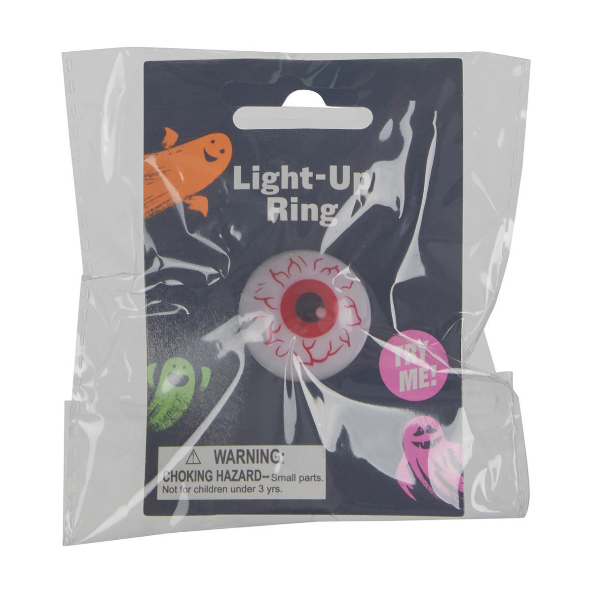 Halloween Light-Up Spooky Ring, 3 Assorted Styles