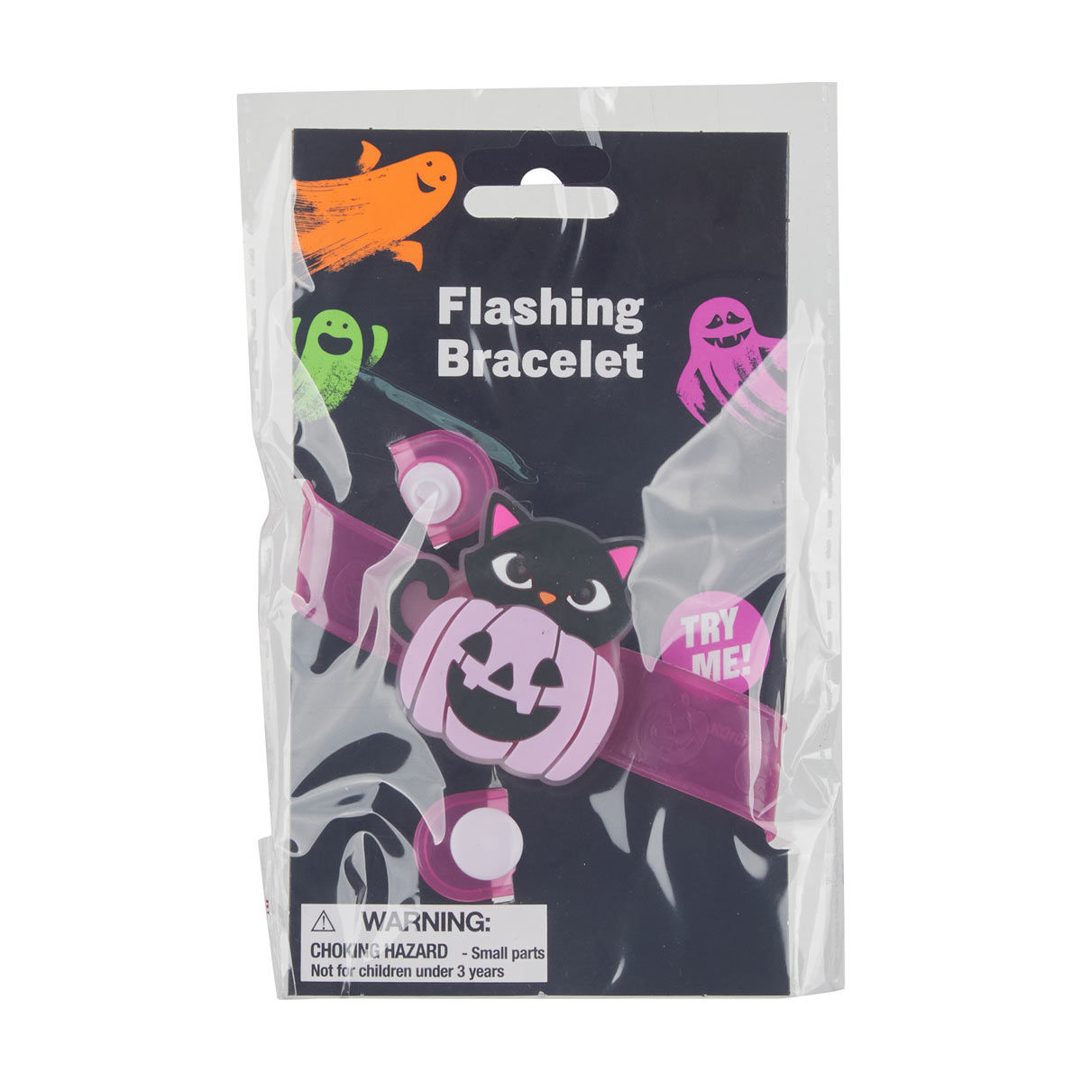 Halloween Light Up Flashing Bracelet, 3 Assorted Styles