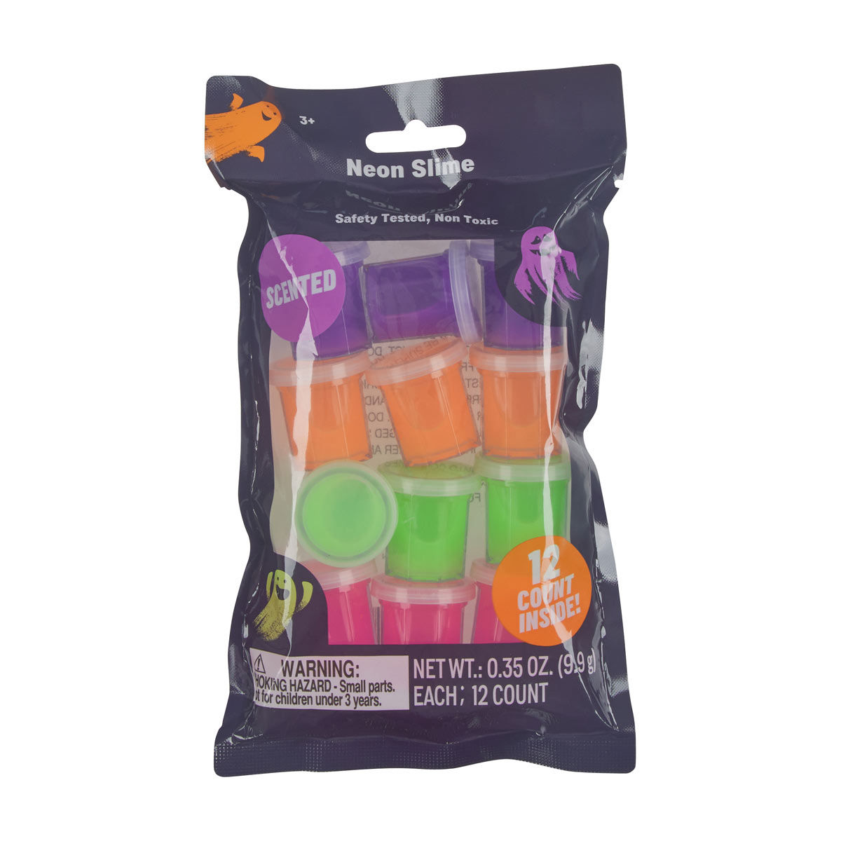 Halloween Scented Neon Slime, 12 ct