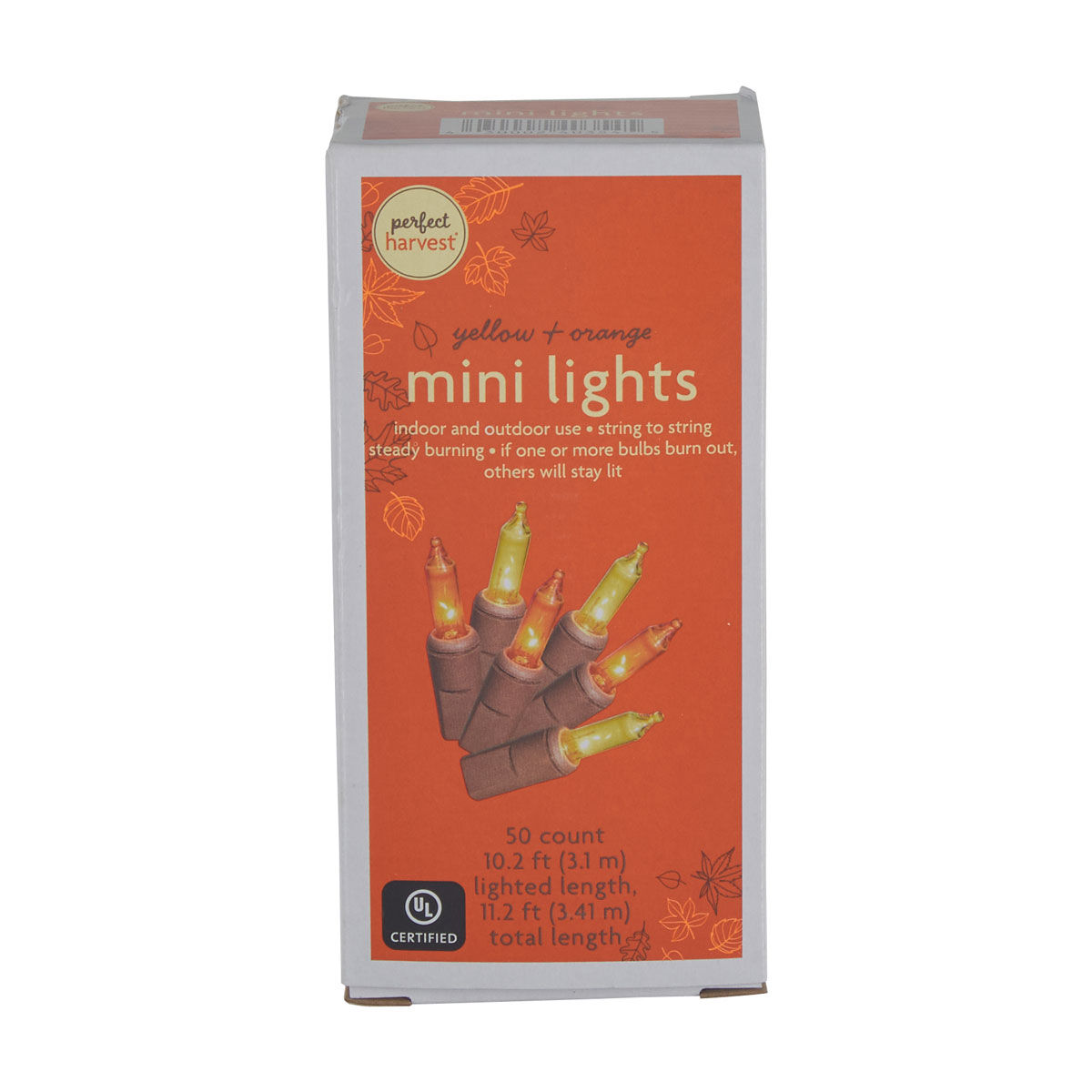 Perfect Harvest Yellow & Orange Mini Lights, 10.2 ft, 50 ct