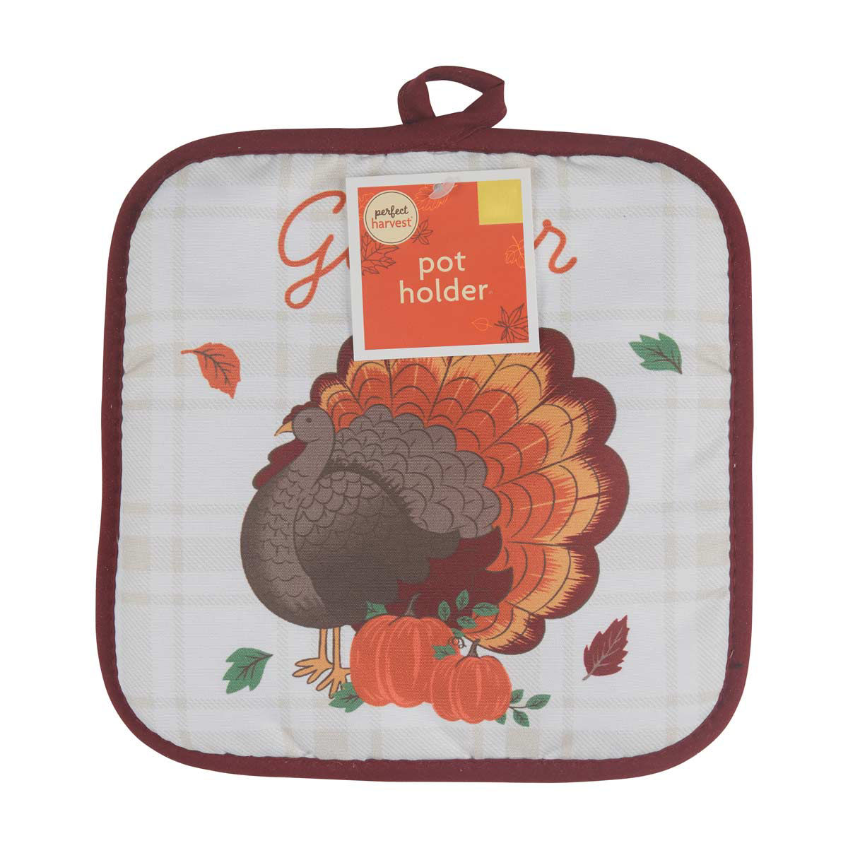 Perfect Harvest Halloween Turkey Printed Pot Holder