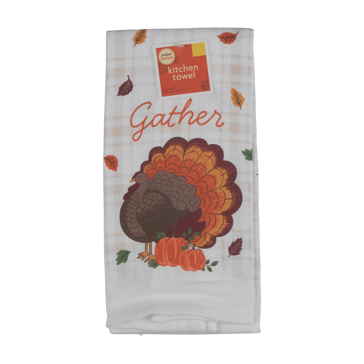 Perfect Harvest Halloween Turkey Printed Kitchen Towel, 14x24 in