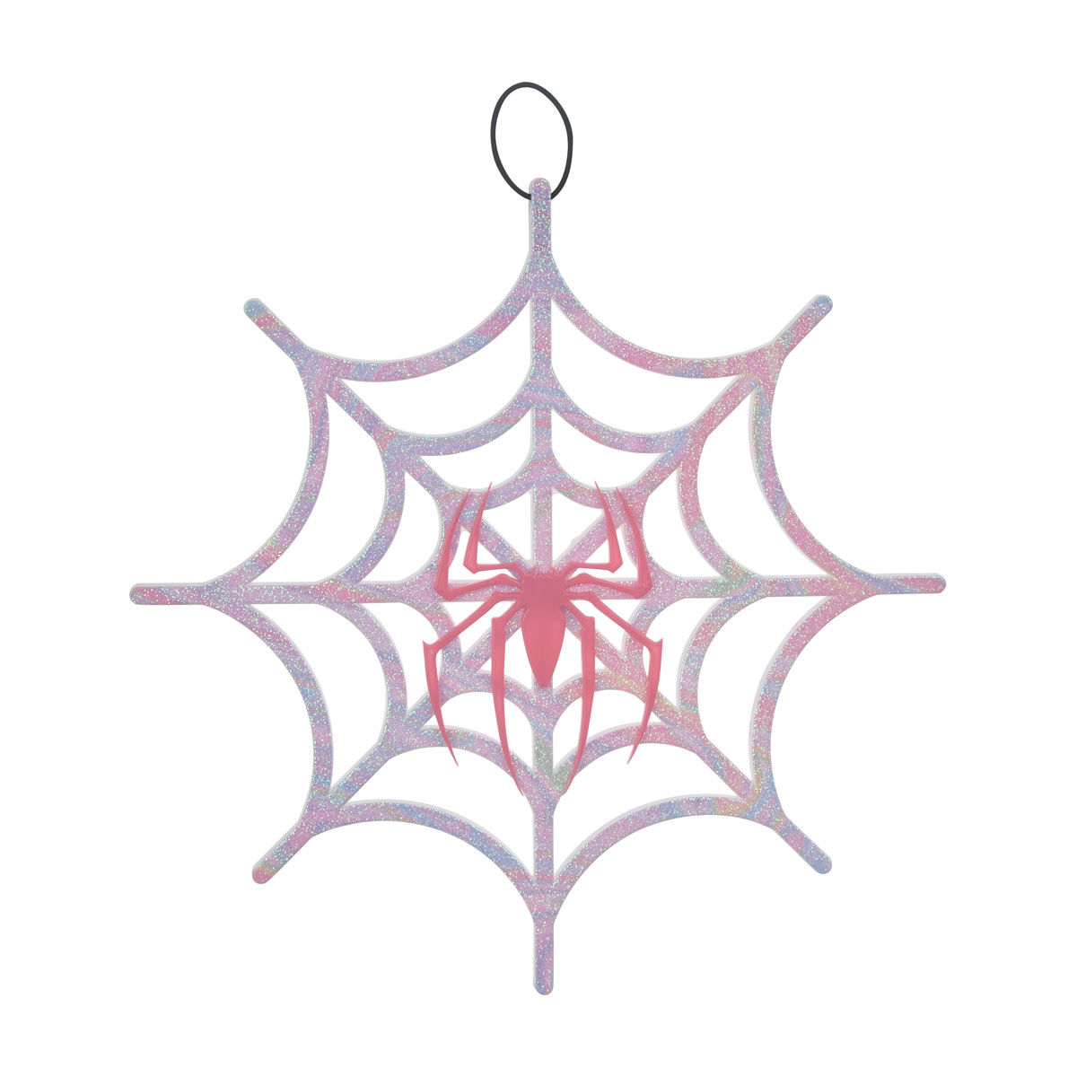 Halloween-Hanging-Pink-Spider-Web-Décor