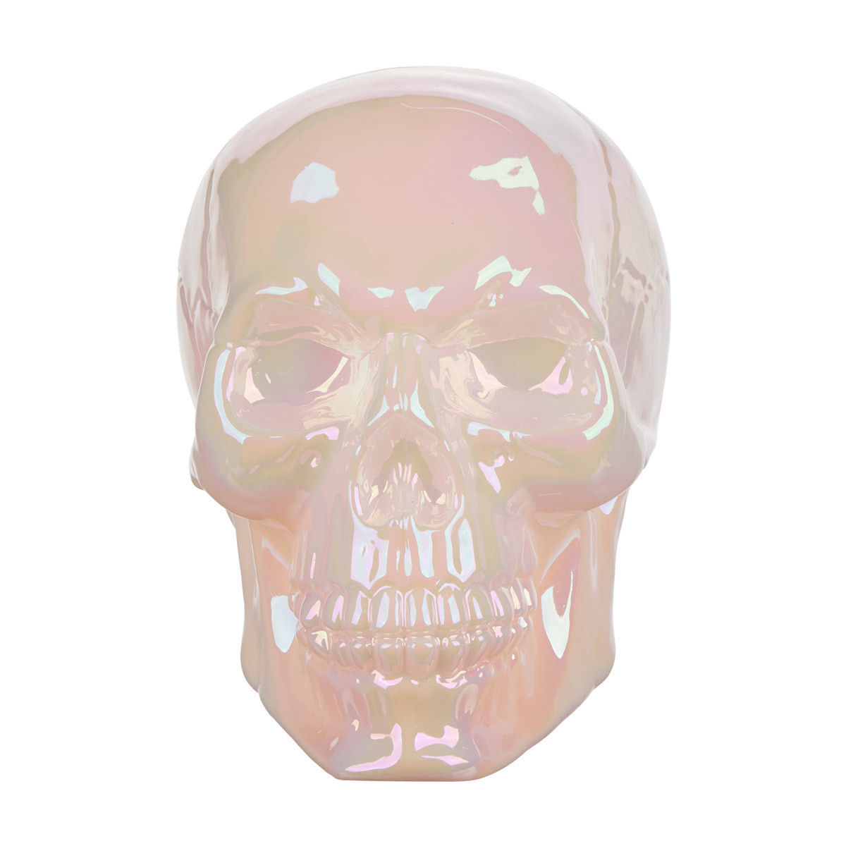 Halloween Iridescent Light-Up Skull Tabletop Décor