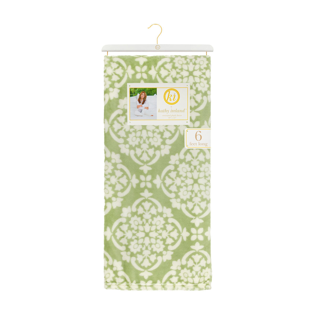 Kathy Ireland Tile Printed Oversized Plush Throw, 50x72 in, 2 Assorted Colors