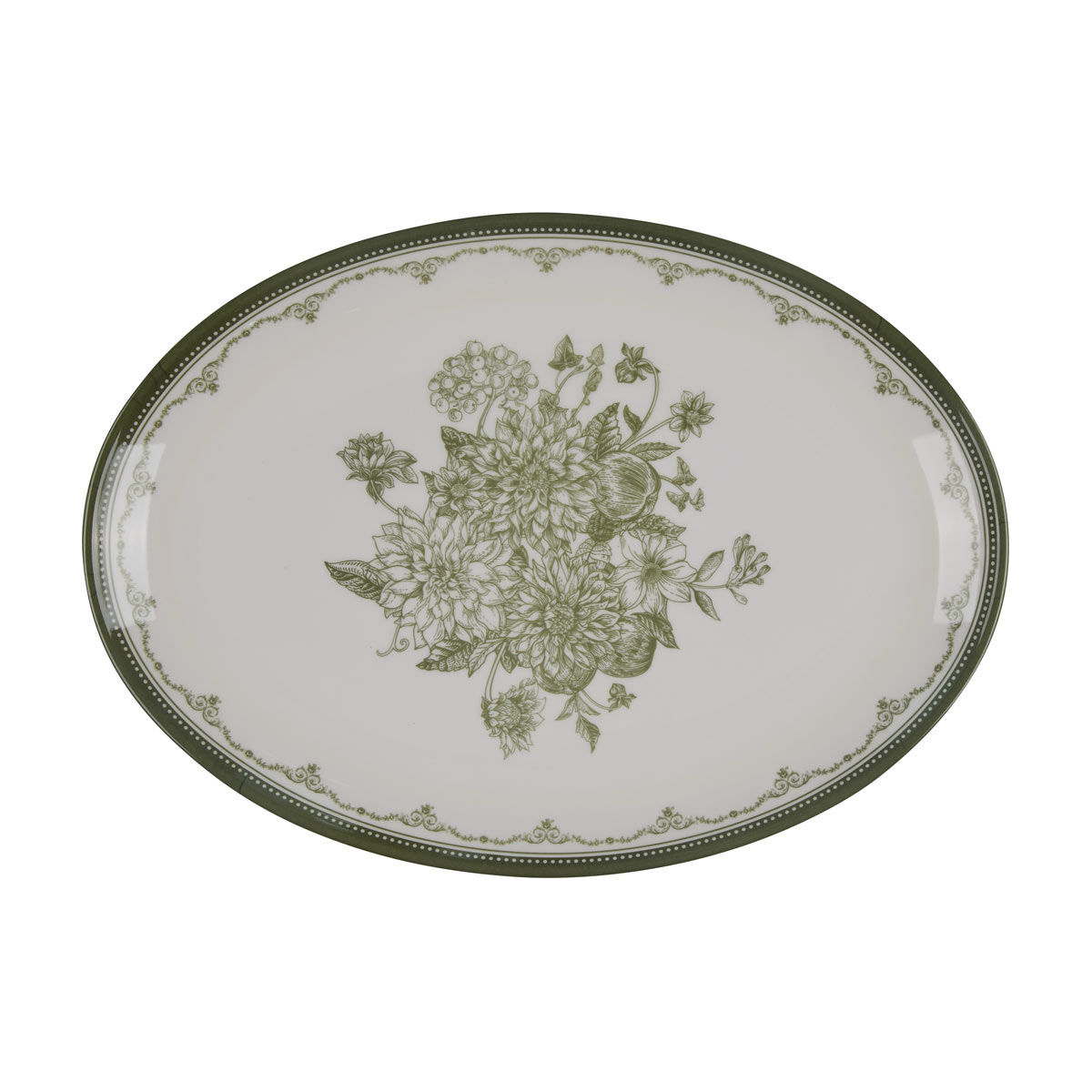 Holly Williams Fall Melamine Printed Oval Serving Platter
