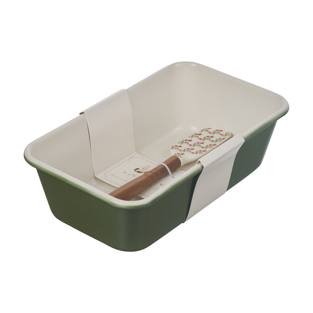 Holly Williams Fall Loaf Pan with Pink Floral Print Spatula