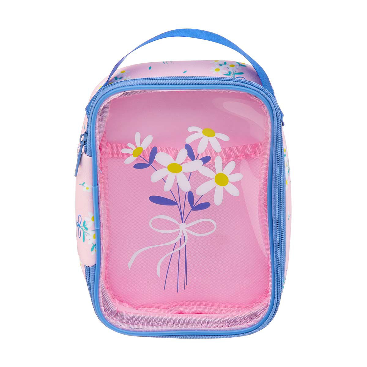 Summer Pink Cord Storage Pouch with Transparent Window