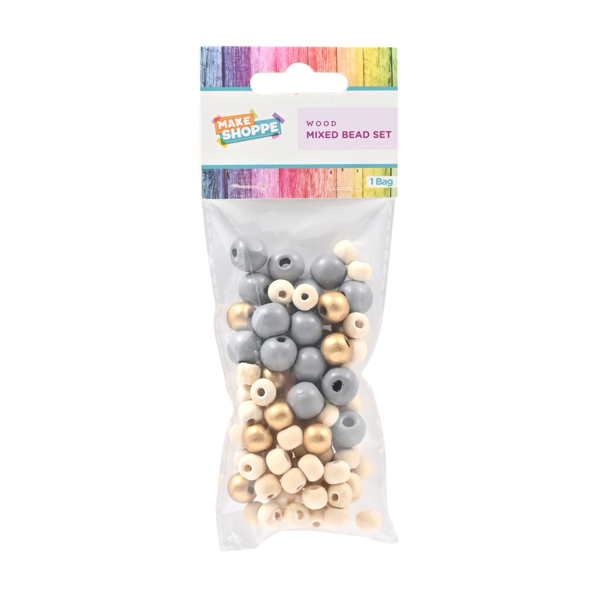 Make Shoppe Wood Mixed Bead Set