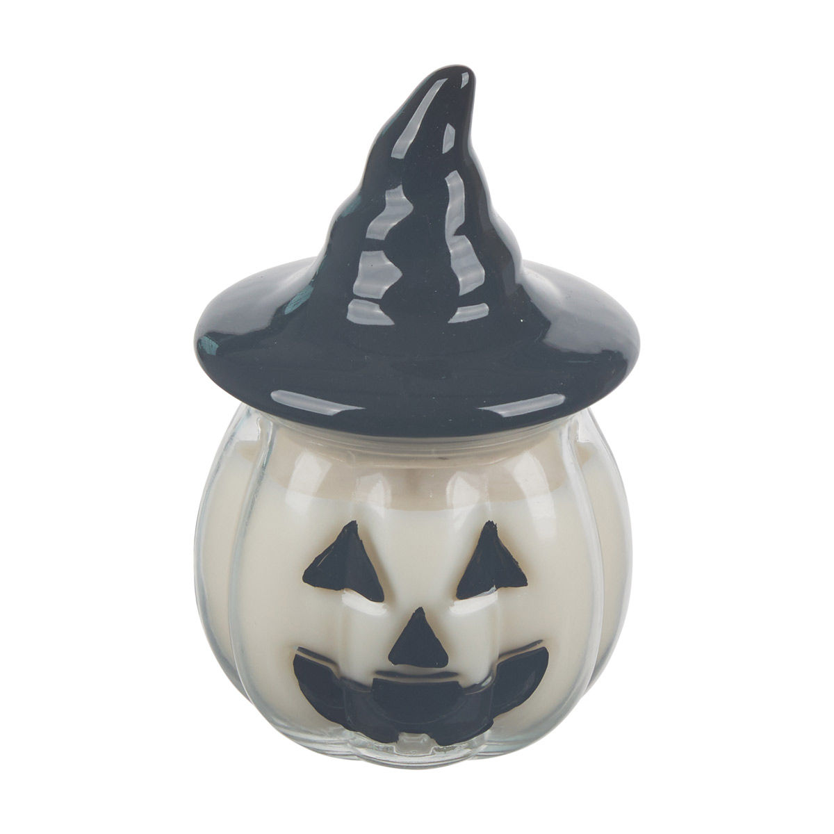 Halloween White Jolly Jar Candle with Hat-Shaped Lid