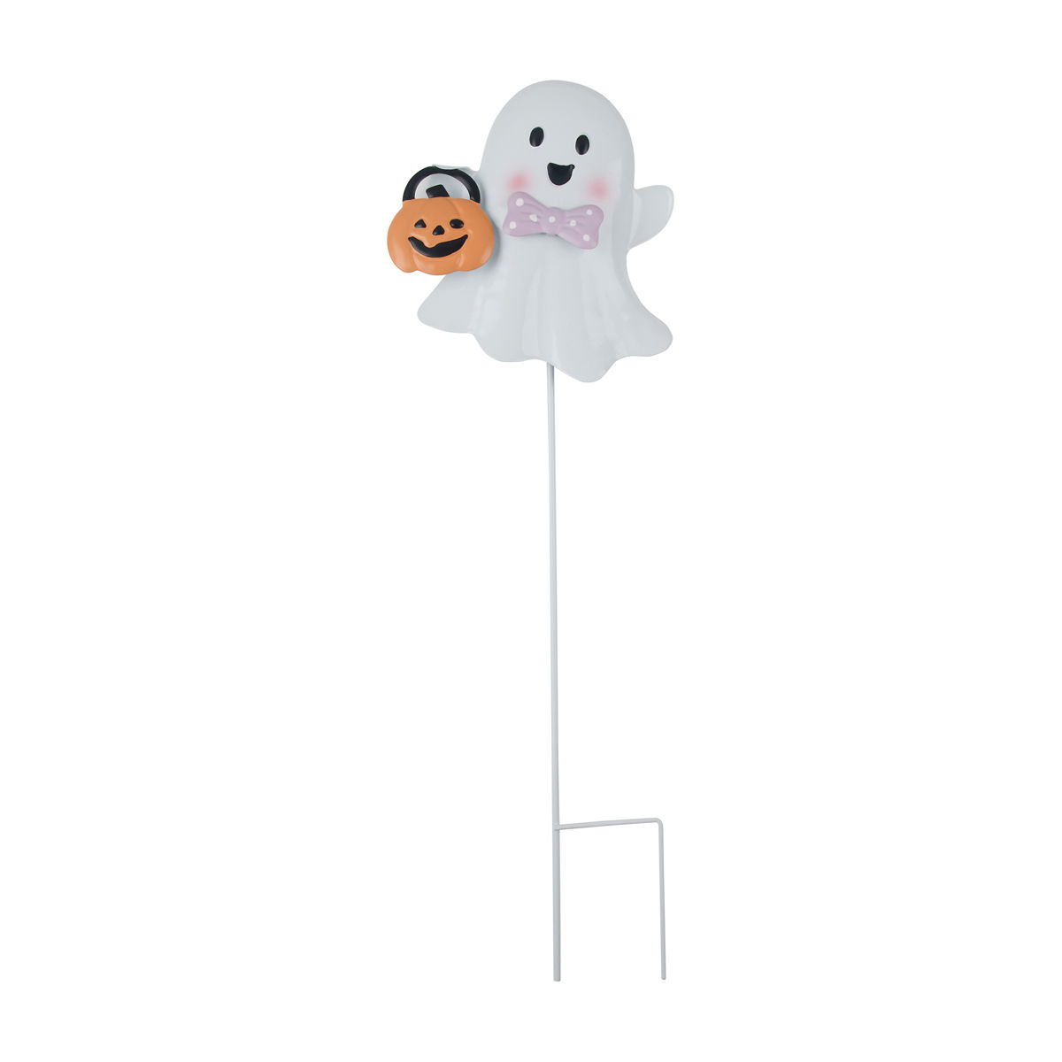 Halloween Metal Ghost Stake Garden Décor, 2 Assorted Designs
