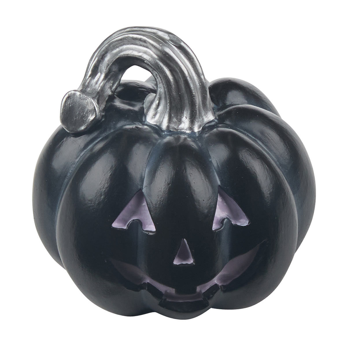 Halloween Resin Black Pumpkin Shaped Décor, Small