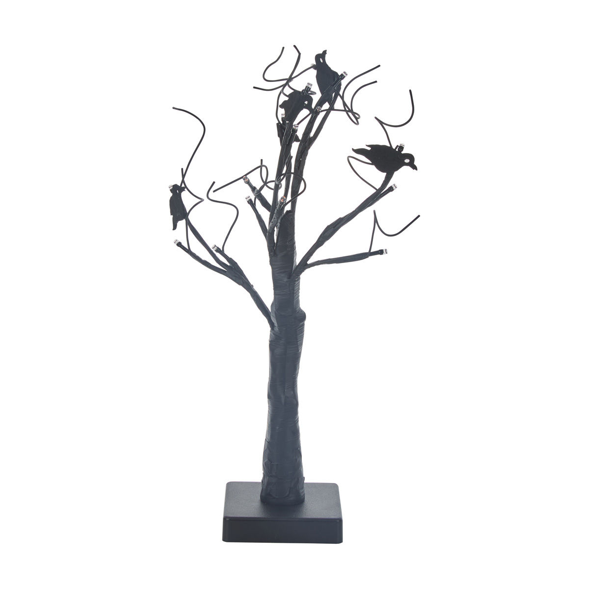 Halloween Black Bird Spooky Light-Up Tree Décor