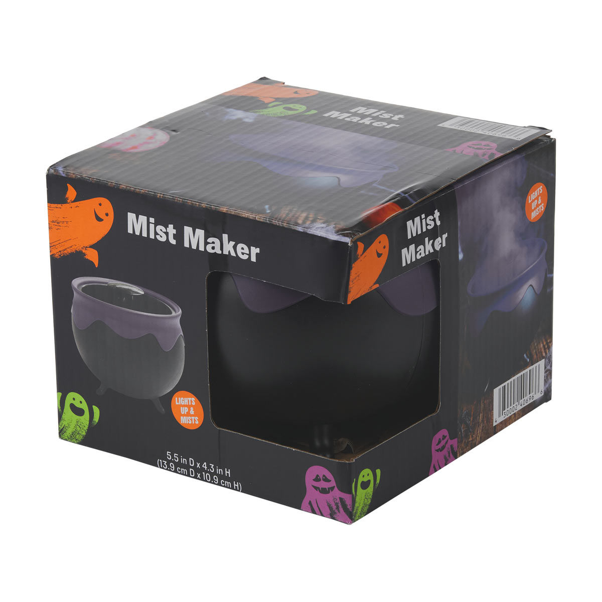Halloween Cauldron Shaped Light-Up Mist Maker