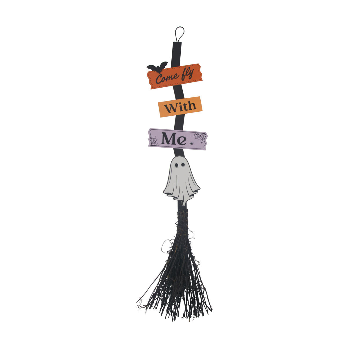 Halloween Spooky Witch Broom Décor, 2 Assorted Designs