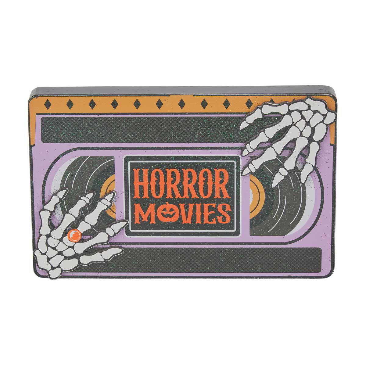 Halloween Rectangular Retro Tape Block Décor, 2 Assorted Designs