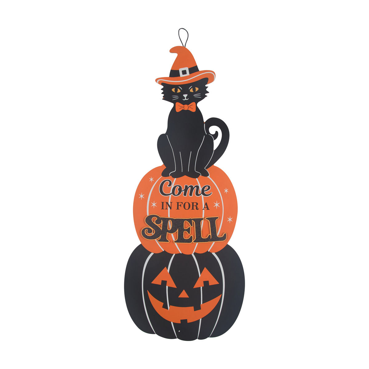 Halloween Wooden Triple Stack Pumpkin Décor, 2 Assorted Styles