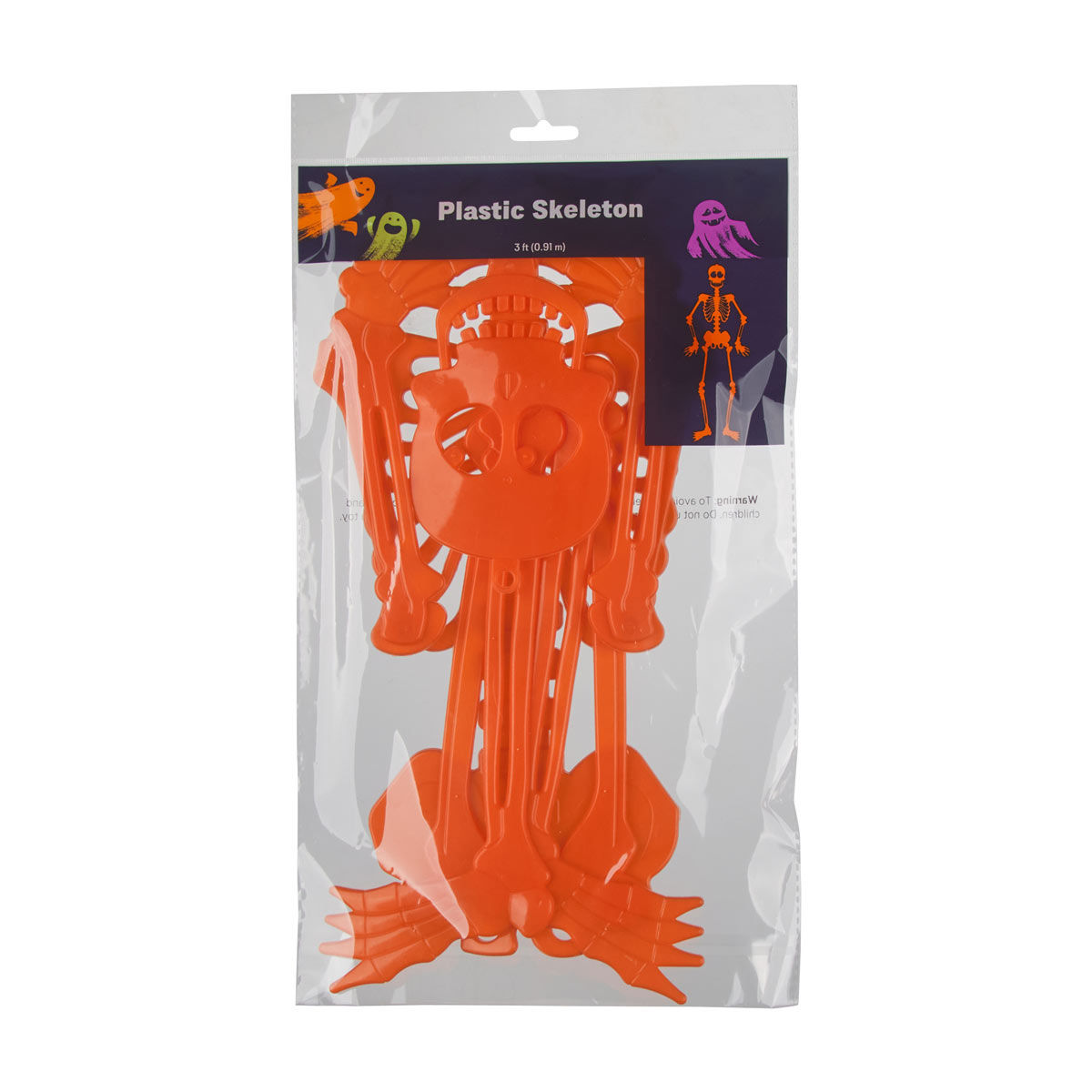 Halloween Plastic Skeleton Home Décor, 3 Assorted Colors