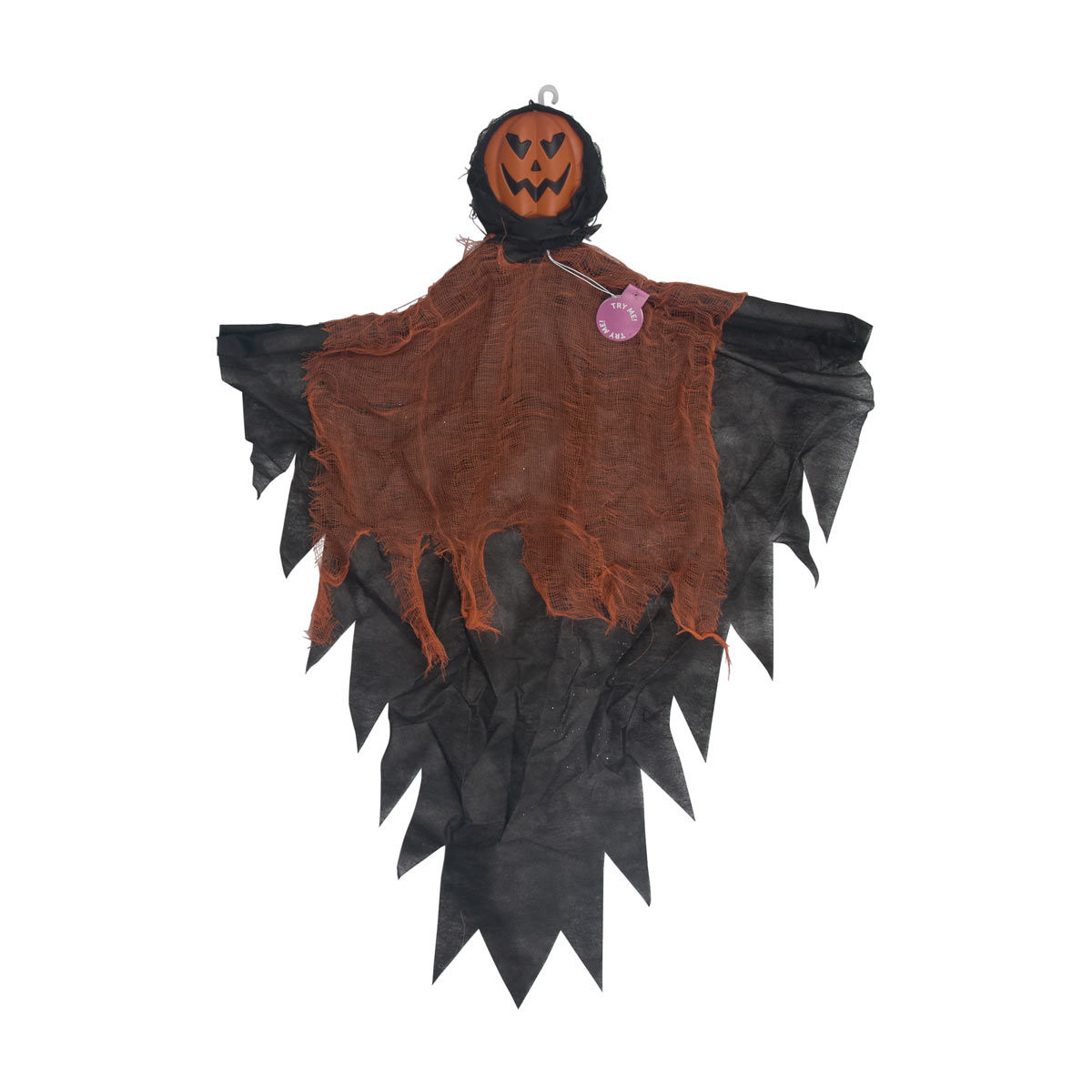 Halloween Light-Up Hanging Pumpkin Ghoul Decor, 2 Assorted Colors