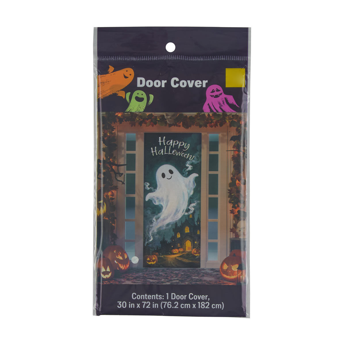 Halloween Printed Door Cover Décor, 30x72 in, 3 Assorted Styles