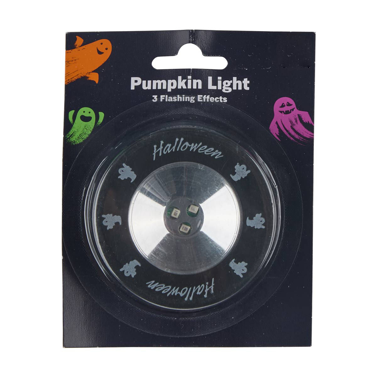 Halloween LED Pumpkin Light with 3 Flashing Effects, 2 Assorted Designs