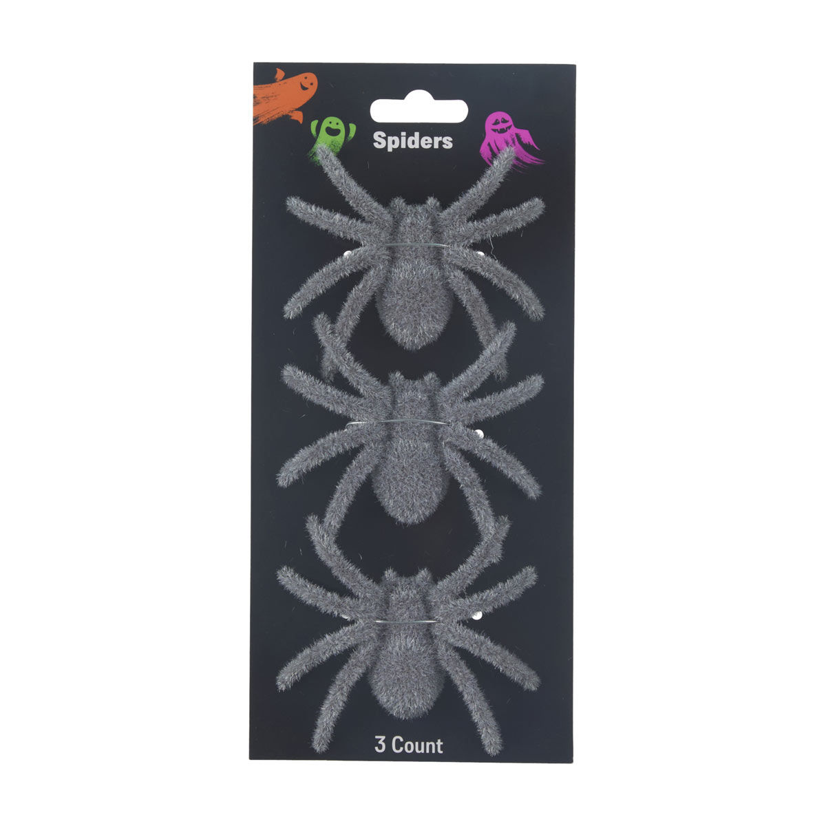 Halloween Spooky Spiders, 3 ct, 2 Assorted Colors