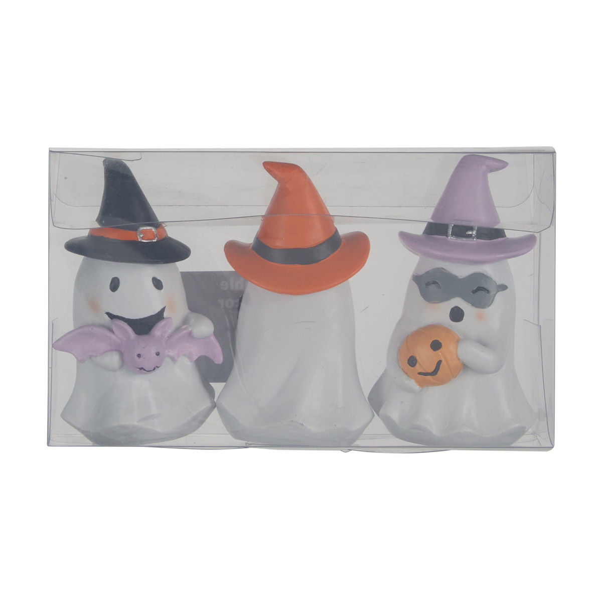 Halloween Decorative Ghost Shaped Figurine Set, 3 ct