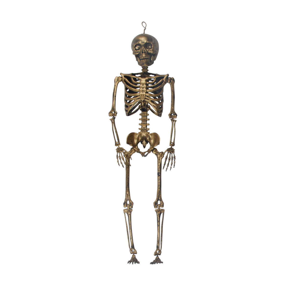 Halloween Poseable Bronze Skeleton Hanging Décor