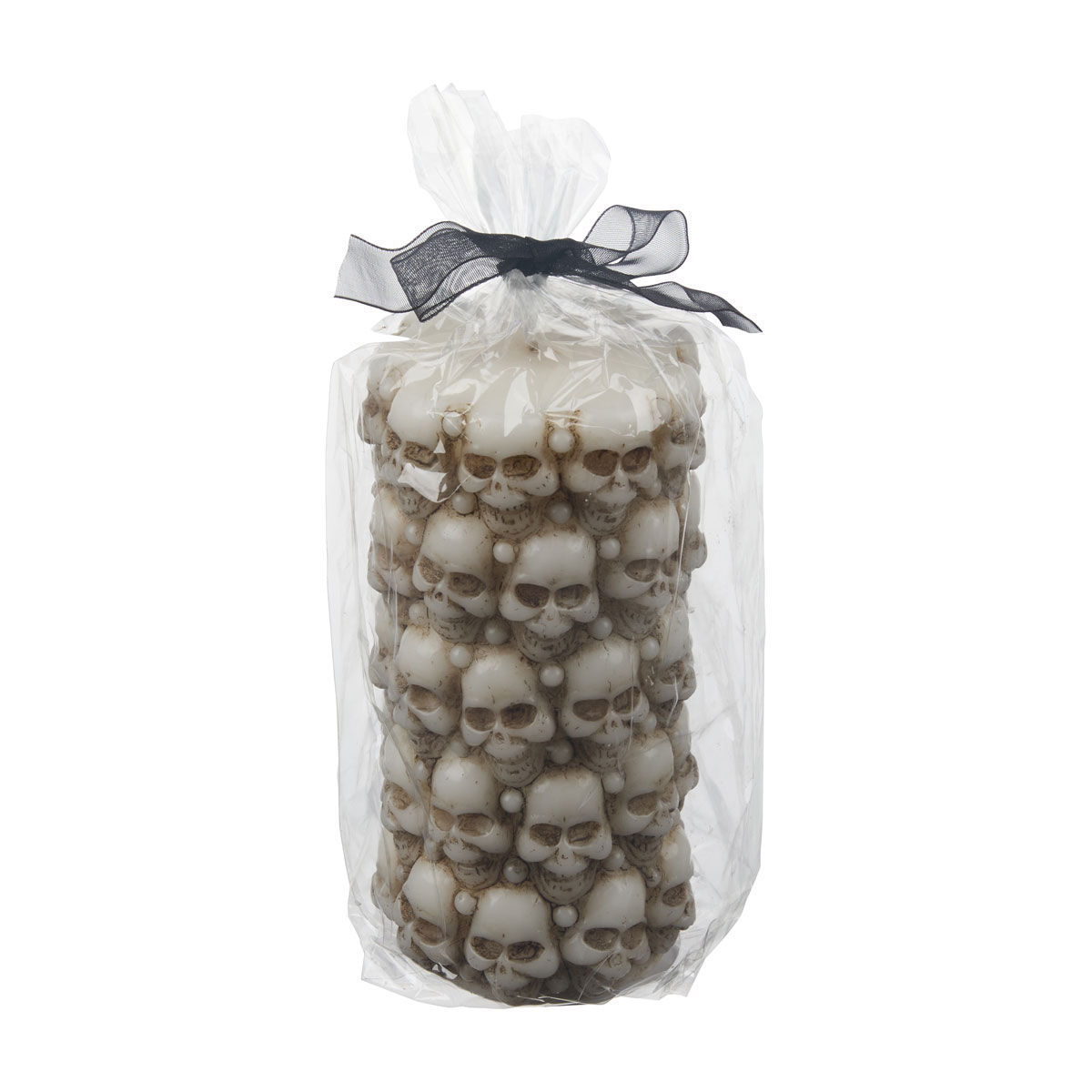 Halloween Harvest Decorative Skeleton Pillar Candle