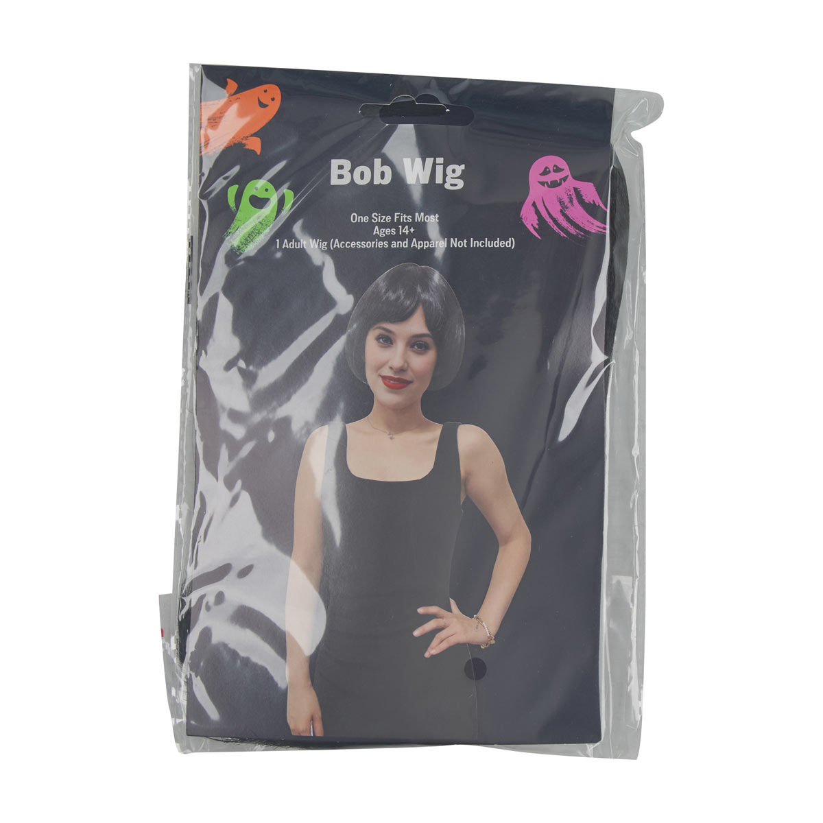 Halloween Women's Black Bob Wig, One Size