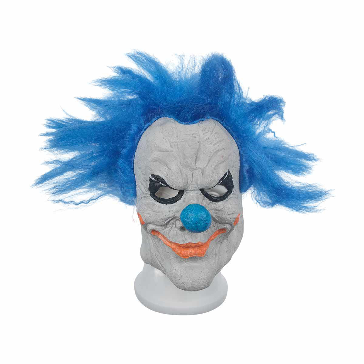 Halloween Harvest Blue Hair Creepy Clown Costume Mask