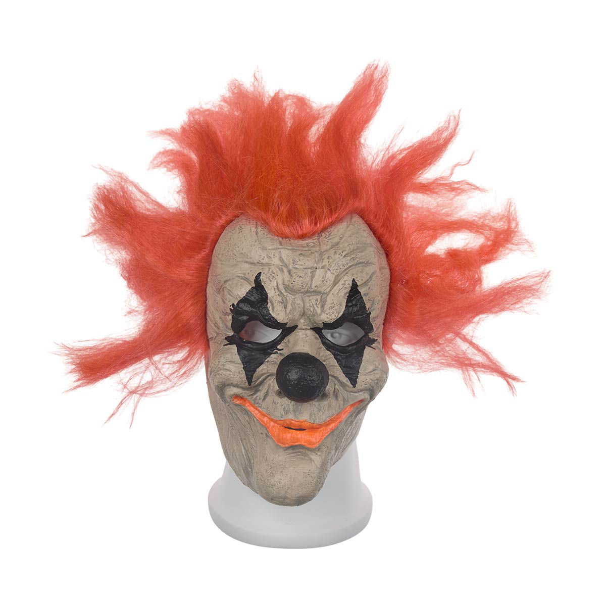 Halloween Orange Hair Creepy Clown Costume Mask
