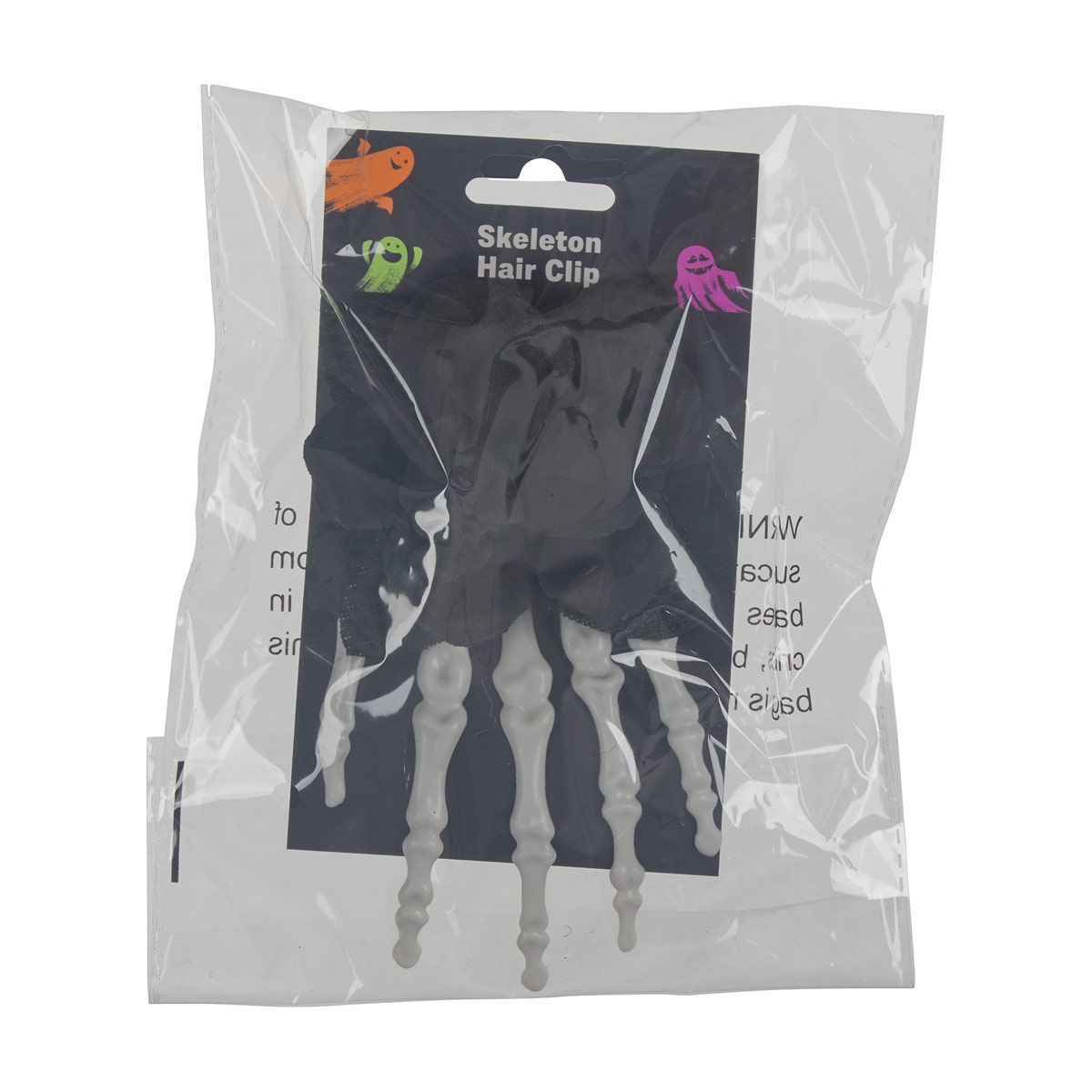 Halloween Skeleton Hair Clip, 3 Assorted Styles