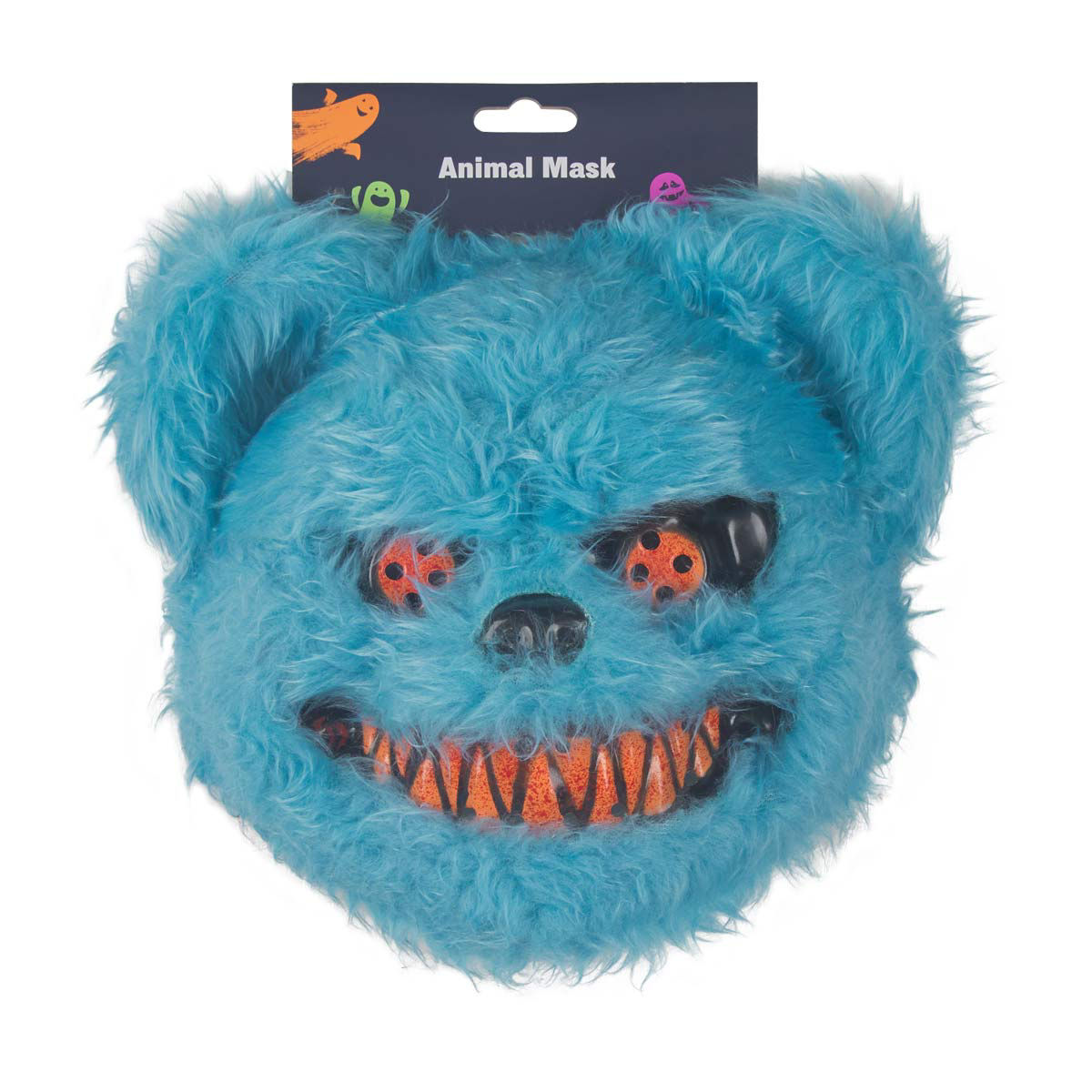 Halloween Furry Blue Bear Animal Mask