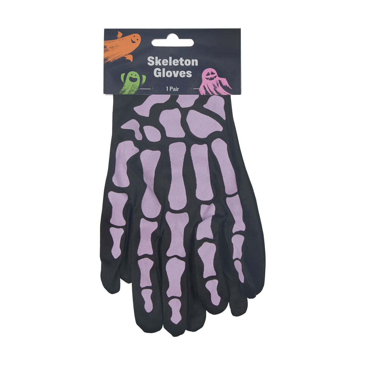 Halloween Skeleton Gloves Pair, 2 Assorted Colors