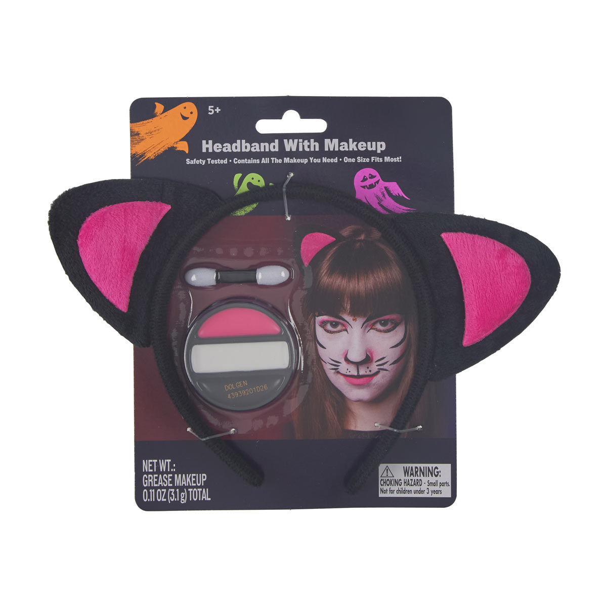 Halloween Headband with Makeup Kit, 2 Assorted Styles