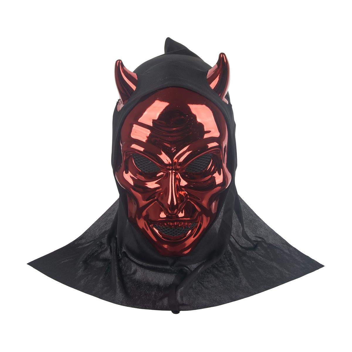 Halloween Red Glossy Skull Costume Mask
