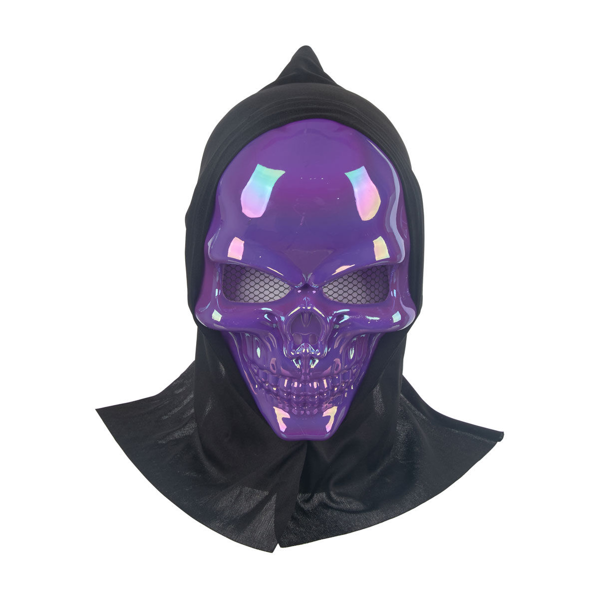 Halloween Purple Glossy Costume Mask