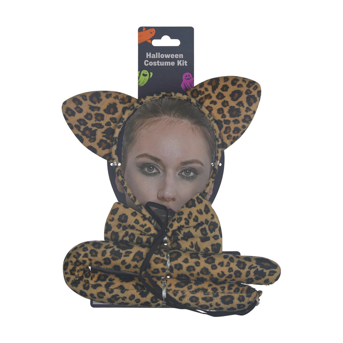 Halloween Party Cheetah Costume Kit, 3 Pieces