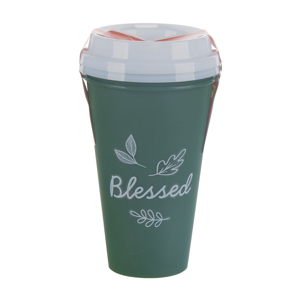 Harvest Green 'Blessed' Coffee To Go Cup with Lid, 2 pk
