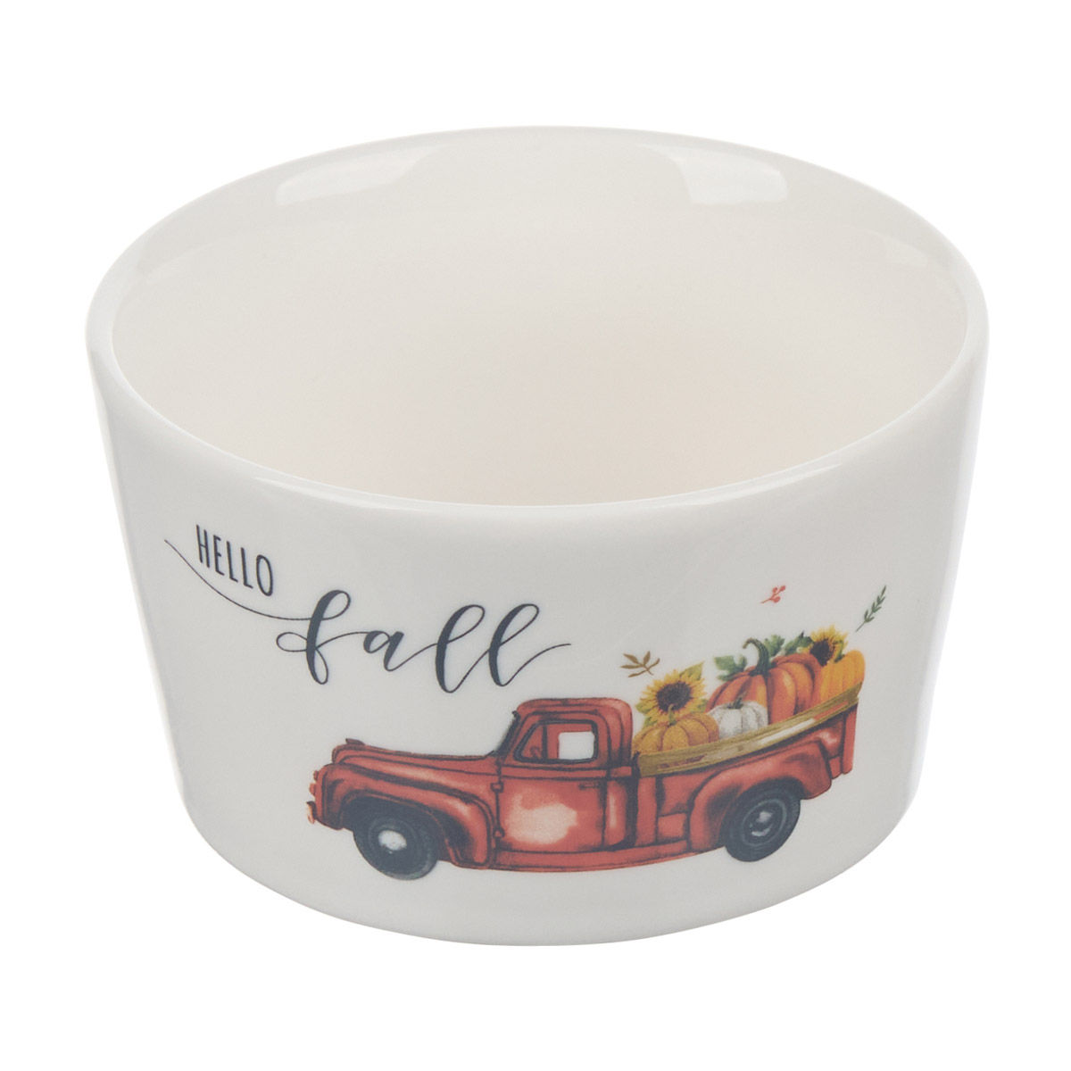 Harvest Halloween 'Hello Fall' Truck Print Ramekin Bowl
