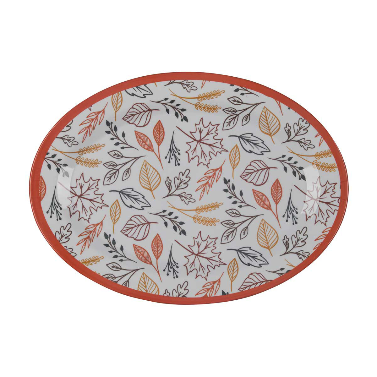 Harvest-Leaf-Print-Oval-Serving-Tray